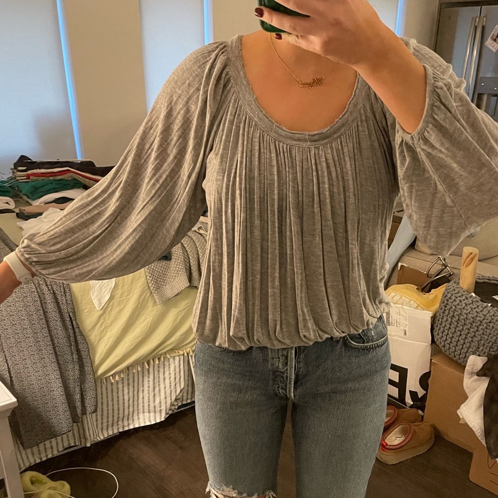 Heather Gray Blouse
